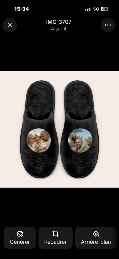 Chaussons personnalisés avec photo et prénom – Cadeau unique