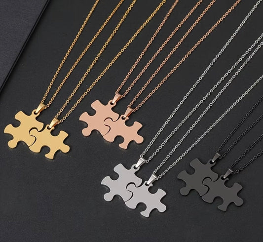 Collier Puzzle Personnalisé - Lot de 2