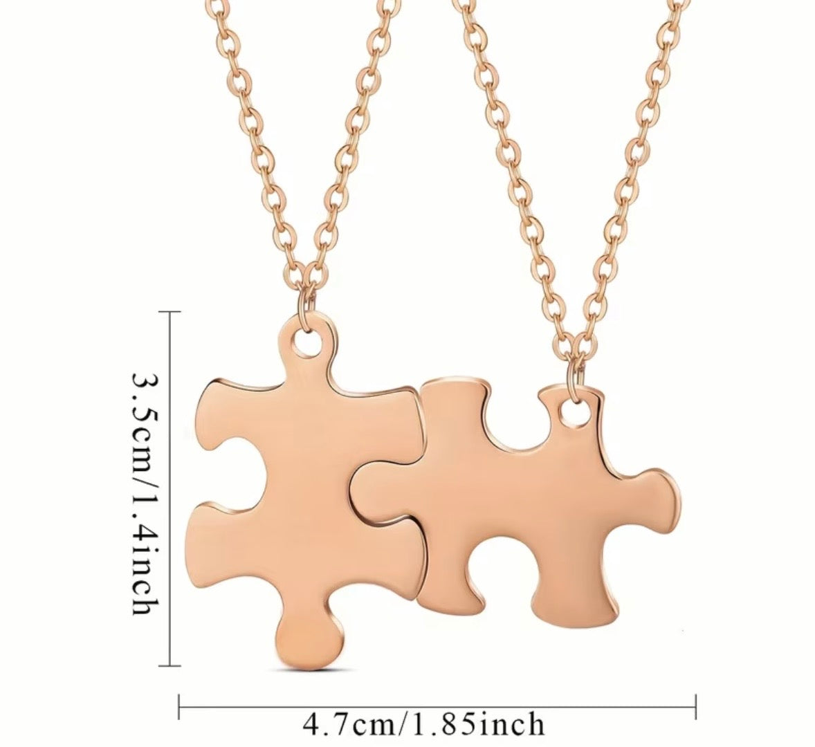 Collier Puzzle Personnalisé - Lot de 2