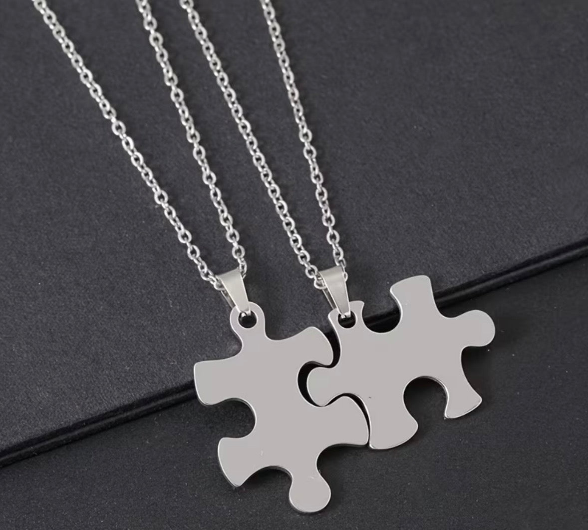 Collier Puzzle Personnalisé - Lot de 2