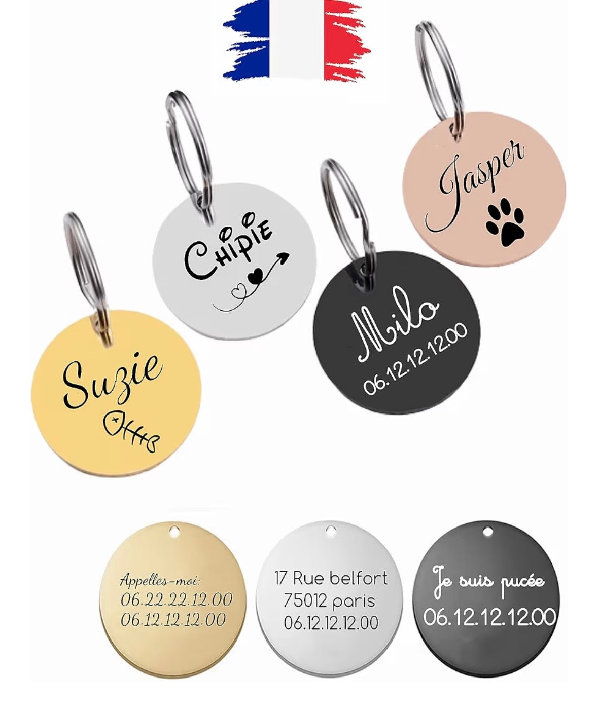 Porte-clés personnalisé pour chien